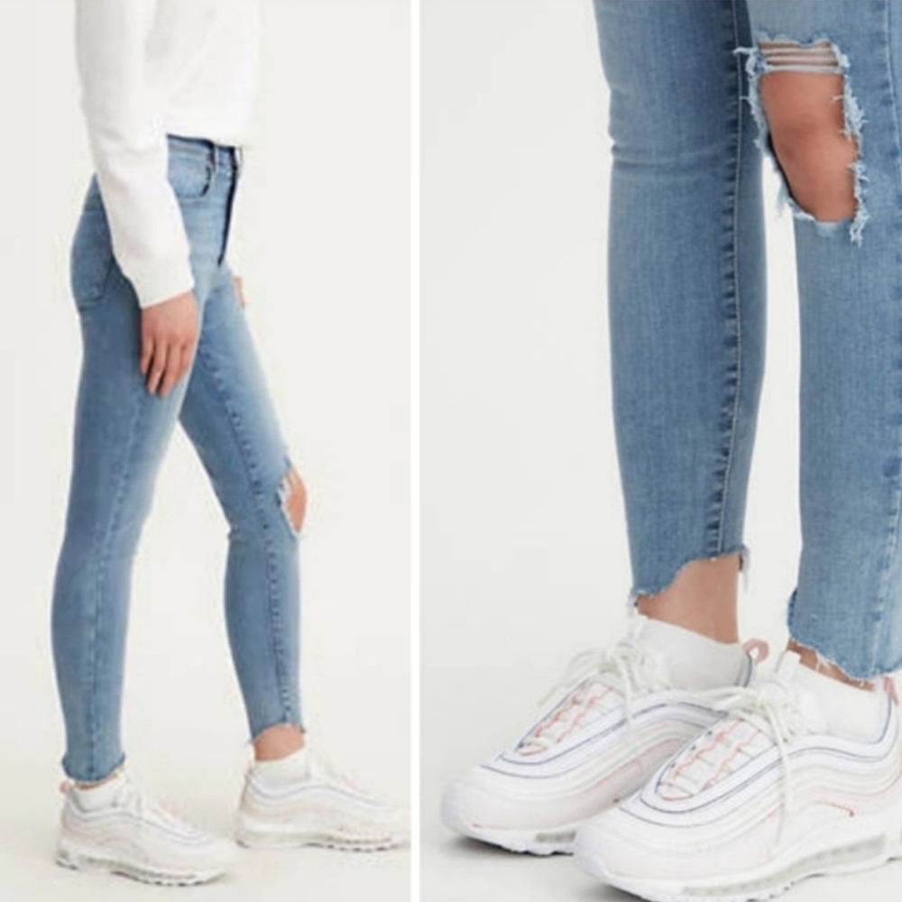 Levi's Mile High Skinny Jeans Ripped Bets Are Off